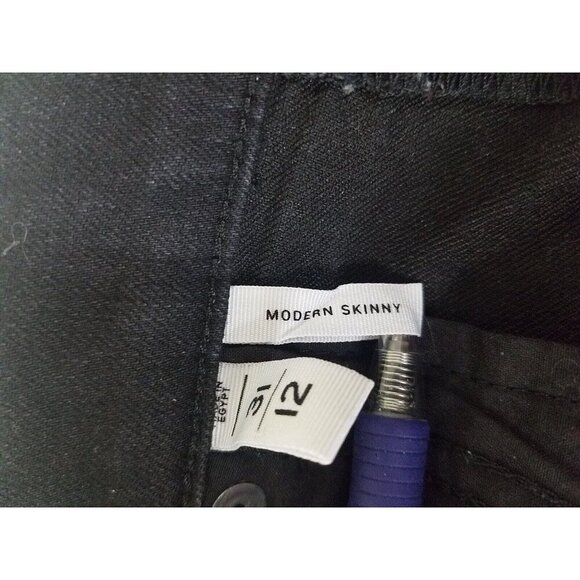 Loft Black Skinny Jeans Women's Size 31/12 Slim Pockets Stretch cotton blend - Picture 9 of 13